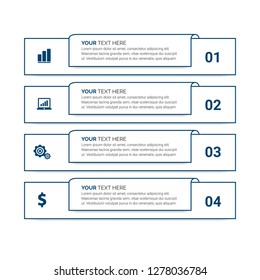 Unique infographics Template with 4 options. Vector infographic element. - Vector