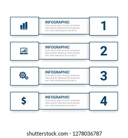 Unique infographics Template with 4 options. Vector infographic element. - Vector
