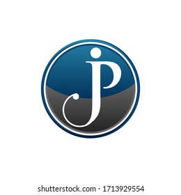 Unique Initial JP letter linked symbol on the white background. Creative letter JP modern business symbol vector template. Vector illustration EPS.8 EPS.10