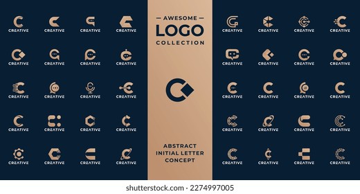 unique initial letter C logo design collection.