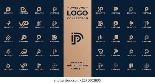 unique initial letter P logo design collection.