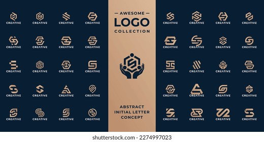 unique initial letter S logo design collection.