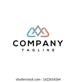 unique initial M mountain logo. Monogram. M-letter. Perfect for business and personal