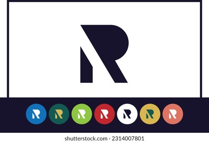 carta de diseño de logotipo única e innovadora R