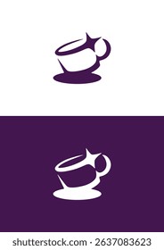 Unique and interesting logo by combining the symbols of a cup and a shooting star.
