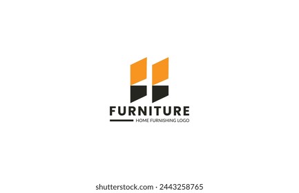 Diseño de logotipo de línea continua de muebles minimalistas modernos interiores únicos.