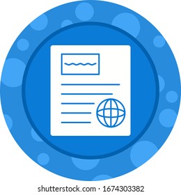 Unique International Newspaper Vector Glyph Icon