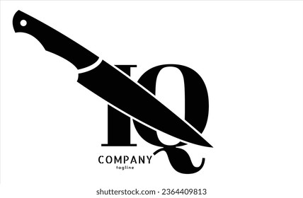 Unique IQ letter logo Icon vector template.