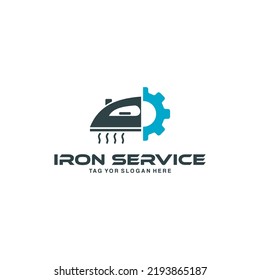 Unique Iron Service Logo Vector Graphic