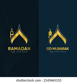 Unique Islamic Symbol And Creative Minimal Ramadan Mubarak Logo Design
