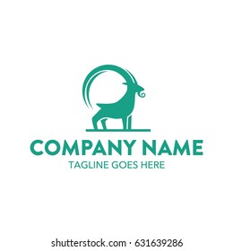 Unique Isolated Ibex Logo Template