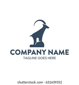 Unique Isolated Ibex Logo Template