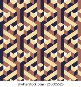 Unique Isometric Vector Seamless Pattern