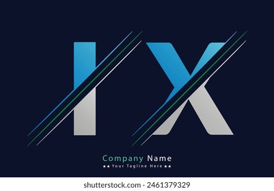 Unique iX letter logo Icon vector template.