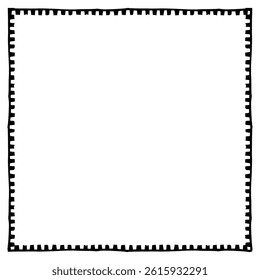 Unique Jagged Border Black Square Frame Layout