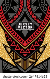 Unique Jersey Design, Bold Tribal  Custom Jersey Design for Sports and Apparel, Modern stylish sport fashion for players. red color t shirt, hoodie, sport background.