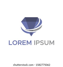 unique jewelry diamond logo vector 