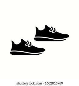 Unique Jogger Shoes Vector Glyph Icon