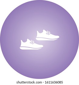 Unique Jogger Shoes Vector Glyph Icon