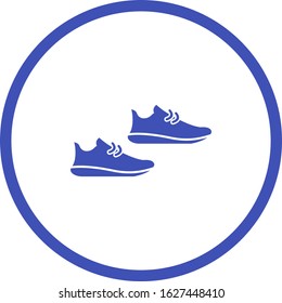 Unique Jogger Shoes Vector Glyph Icon
