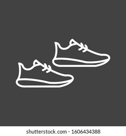 Unique Jogger Shoes Vector Line Icon