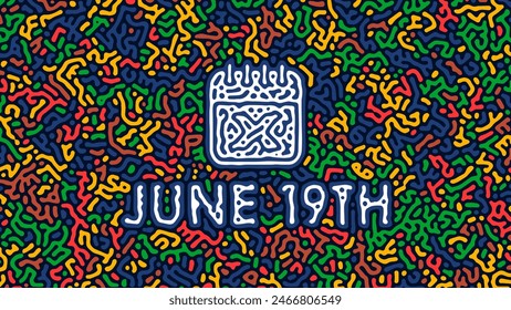 Unique June 19th Juneteenth Abstract Background for Wallpaper Poster