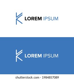 unique k letter logo design