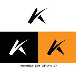 Unique K logo design vector