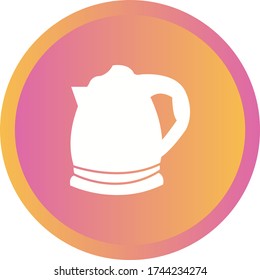 Unique Kettle Glyph Vector Icon