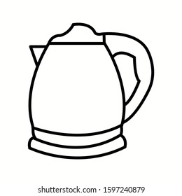 Unique Kettle Line Vector Icon