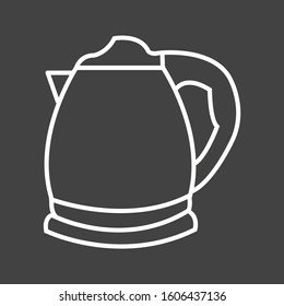 Unique Kettle Line Vector Icon