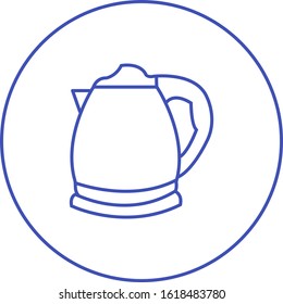 Unique Kettle Line Vector Icon
