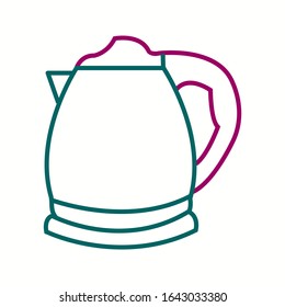 Unique Kettle Line Vector Icon