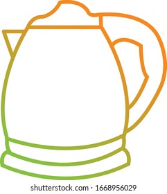 Unique Kettle Line Vector Icon