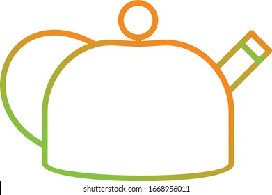 Unique Kettle Vector Line Icon