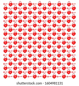 unique Key and hearts pattern concept images background vector illustration.