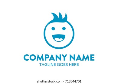 Unique Kid Children Logo Template