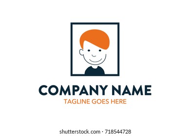 Unique Kid Children Logo Template