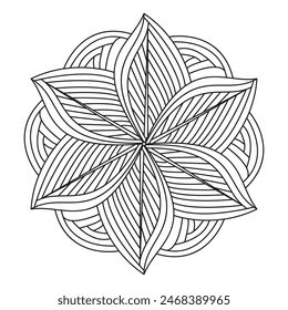 Unique Kids Mandala Coloring Book Page for kdp Book Interior. Peaceful Petals, Ability to Relax, Brain Experiences, Harmonious Haven, Peaceful Portraits, Blossoming Beauty mandala design.