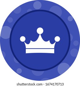 Unique King Crown Vector Glyph Icon
