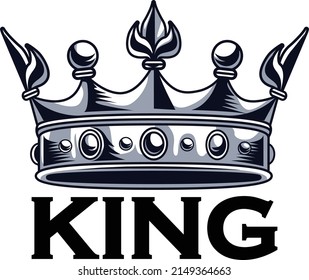 Unique King typography t-shirt design