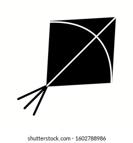 Unique Kite Vector Glyph Icon