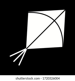 Unique Kite Vector Glyph Icon