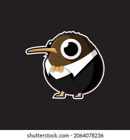 Unique Kiwi Bird cartoon Logo 