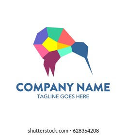 Unique Kiwi Bird Logo Template