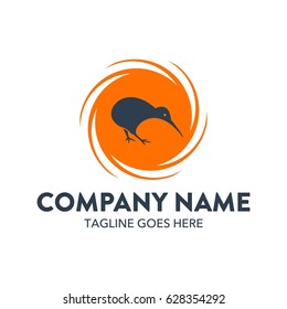 Unique Kiwi Bird Logo Template