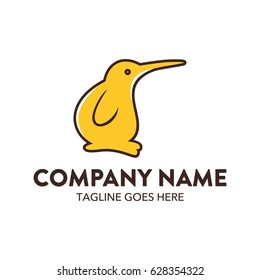 Unique Kiwi Bird Logo Template