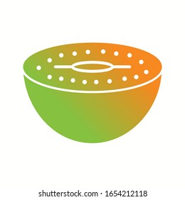 Icono de glifo de vector Kiwi único