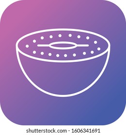 Unique Kiwi Vector Line Icon