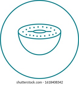 Unique Kiwi Vector Line Icon